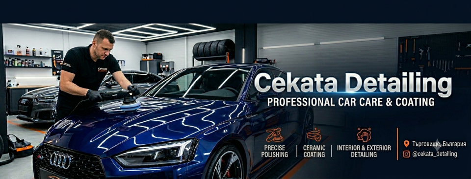 Секата Detailing — полиране на автомобил в студиото